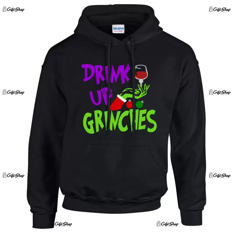 Drink up grinches, hanorac cu mesaj